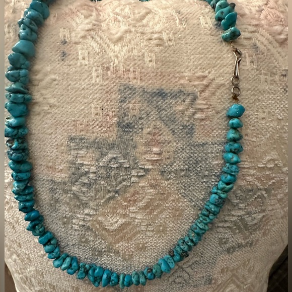 COPY - Vintage Navajo Turquoise Nugget Necklace 20” - 49 grams - Picture 10 of 14